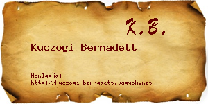Kuczogi Bernadett névjegykártya